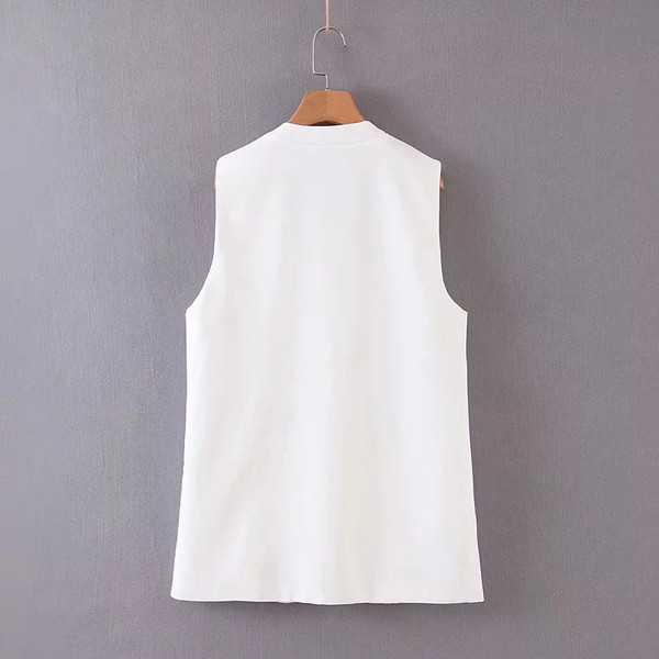 Vestă elegantă pentru femei în alb