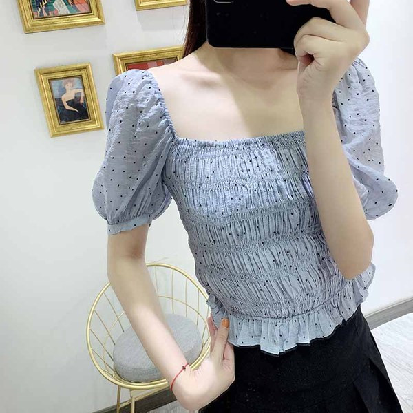 Bluză de damă cu puncte gri