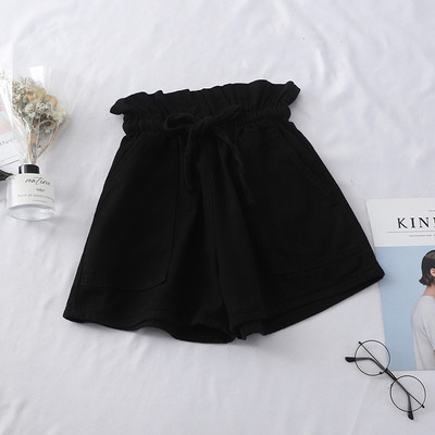 Blugi casual de dama cu talie inalta si cravate in mai multe culori