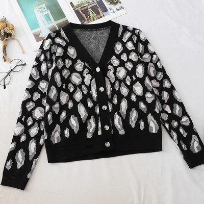 Vesta moderna de dama cu model leopard in trei culori