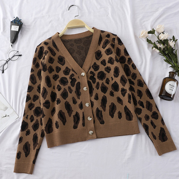 Vesta moderna de dama cu model leopard in trei culori