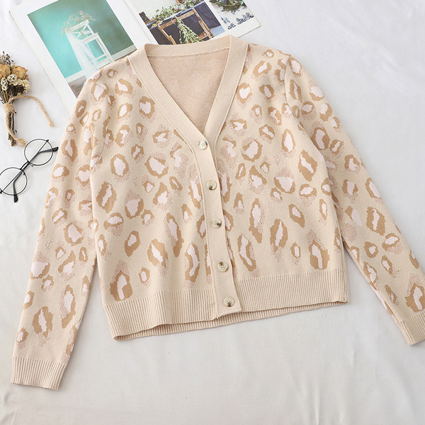 Vesta moderna de dama cu model leopard in trei culori