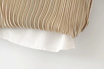 Rochie moderna plisata de dama cu bretele