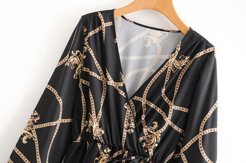 Rochie actuala de dama cu decolteu in V - model asimetric