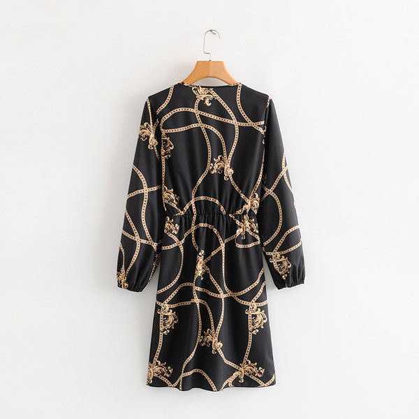 Rochie actuala de dama cu decolteu in V - model asimetric