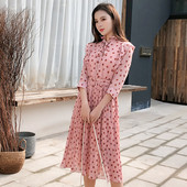 Rochie de dama moderna plisata cu maneci lungi