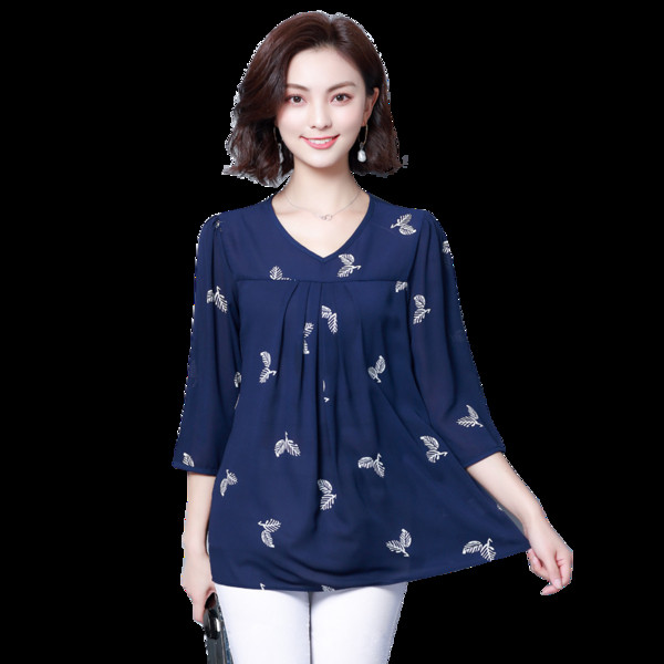 Bluză de damă modernă și mâneci 3/4 în două culori