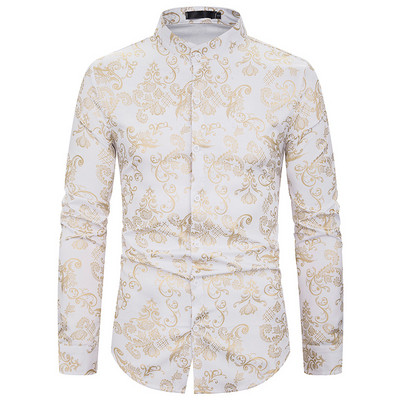 Cămașă modernă pentru bărbați cu mâneci lungi și guler clasic în trei culori