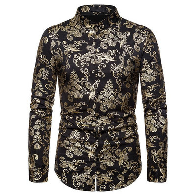 Cămașă modernă pentru bărbați cu mâneci lungi și guler clasic în trei culori