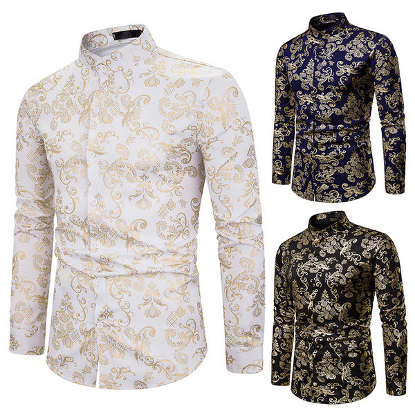 Cămașă modernă pentru bărbați cu mâneci lungi și guler clasic în trei culori