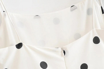 Rochie de dama decupata cu puncte in alb