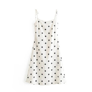 Rochie de dama decupata cu puncte in alb