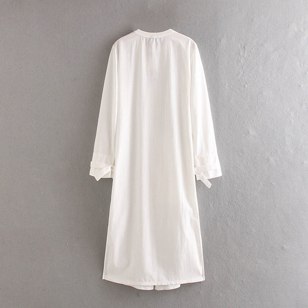 Új modell hosszú női ing, hosszú ujjal, fehér színben