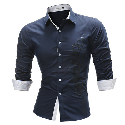 Alkalmi férfi ing, hosszú ujjal, felirattal három színben