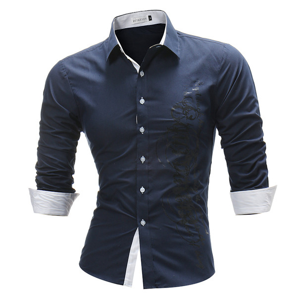 Alkalmi férfi ing, hosszú ujjal, felirattal három színben