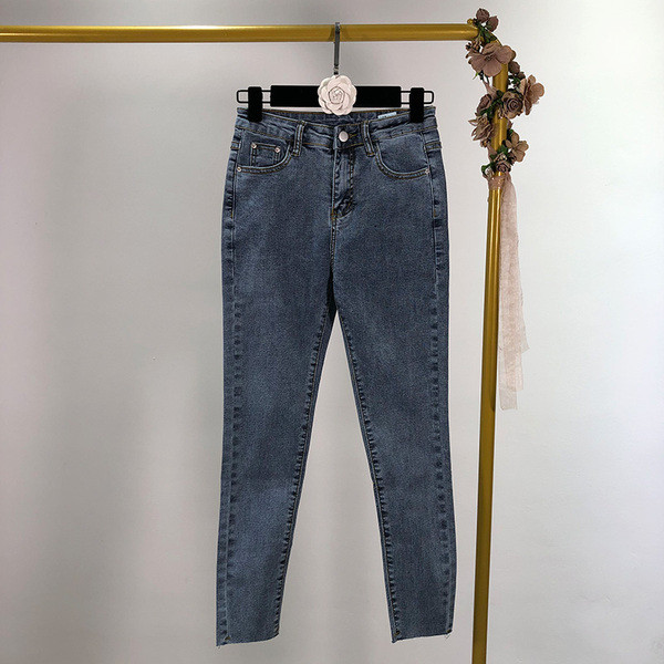 Blugi lungi de dama de culoare albastra