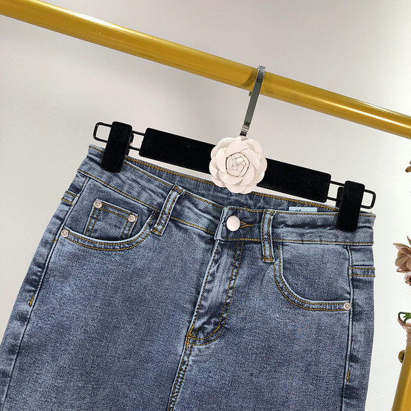 Blugi lungi de dama de culoare albastra