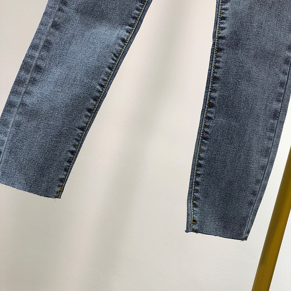 Blugi lungi de dama de culoare albastra