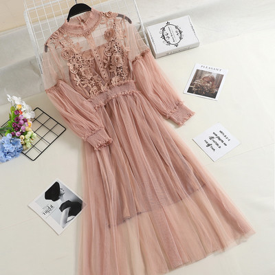 Rochie de dama eleganta cu tul si dantela in diferite culori