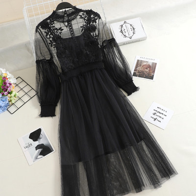 Rochie de dama eleganta cu tul si dantela in diferite culori