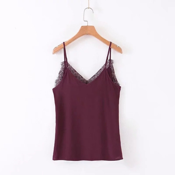 Női szatén felső, vékony pántokkal, két színben