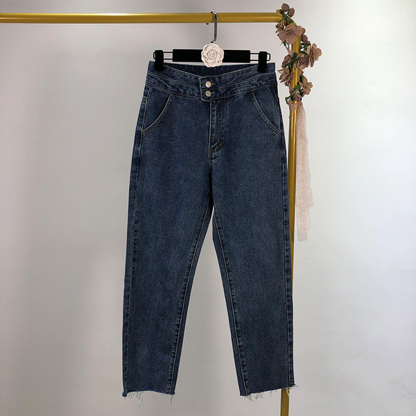 Blugi de dama cu talie inalta in doua culori