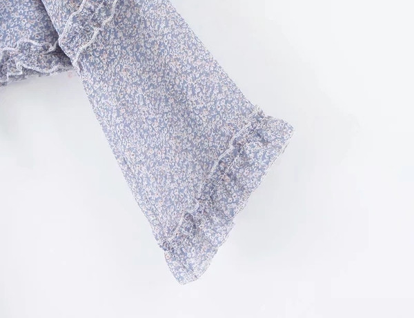 Camasa de dama model nou cu cravate in albastru