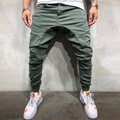 Модерни мъжки панталони с джоб в няколко цвята 