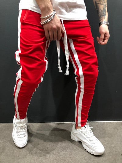 Спортно мъжко долнище с връзки в няколко цвята 