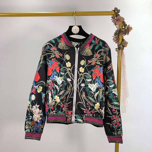 Geaca de dama primavara-toamna cu model floral