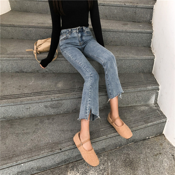 Alkalmi női farmernadrág két színben 9/8 hosszban