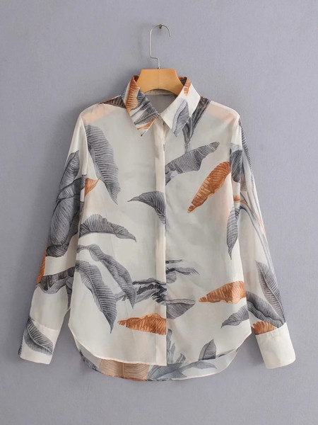 Cămașă de damă cu aplicație albă