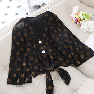 Cămașă de damă modernă cu buline în mai multe culori