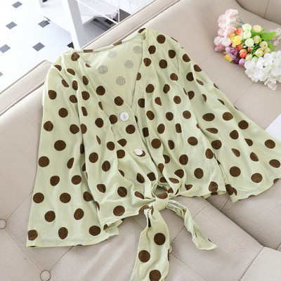 Cămașă de damă modernă cu buline în mai multe culori