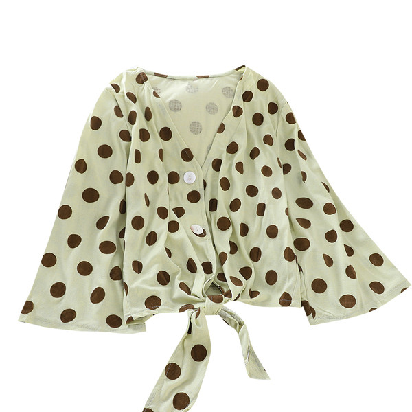 Cămașă de damă modernă cu buline în mai multe culori