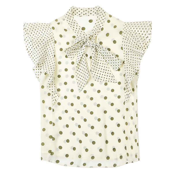 Korszerű női ing rövid ujjal és szalaggal