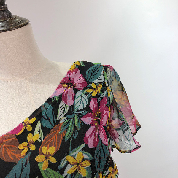 Rochie casual de dama din tul cu umar gol