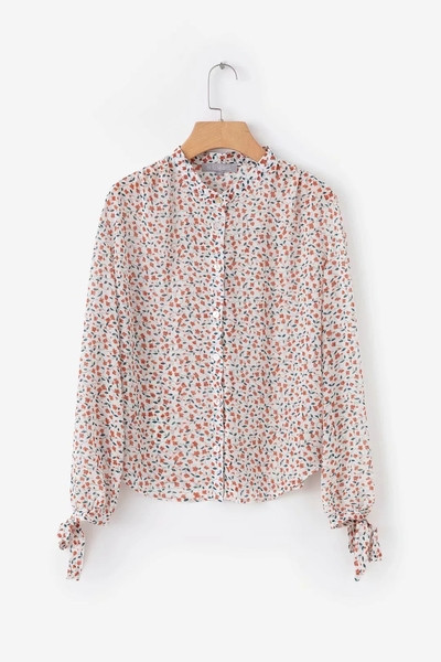 Színes rátéttel és hosszú ujjú női ing