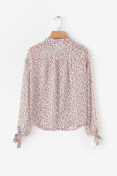 Színes rátéttel és hosszú ujjú női ing