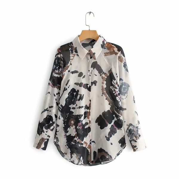 Női ing rátéttel, klasszikus gallérral