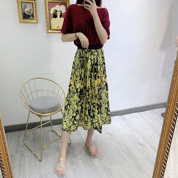 Fusta de dama lunga cu talie elastica