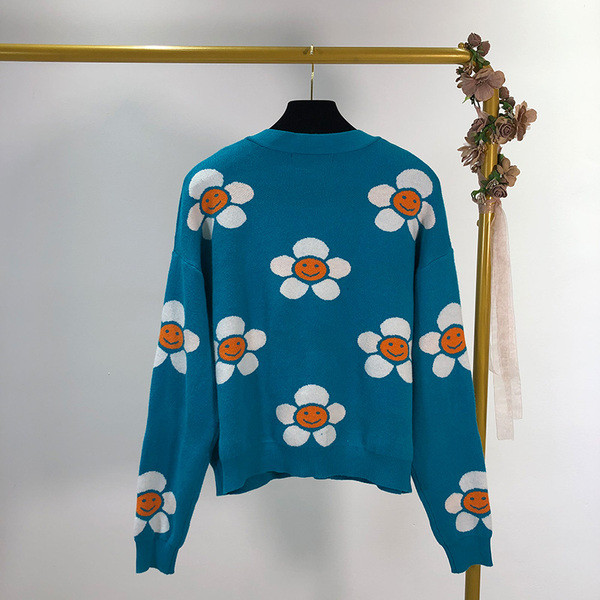 Cardigan de dama cu nasturi de culoare albastra