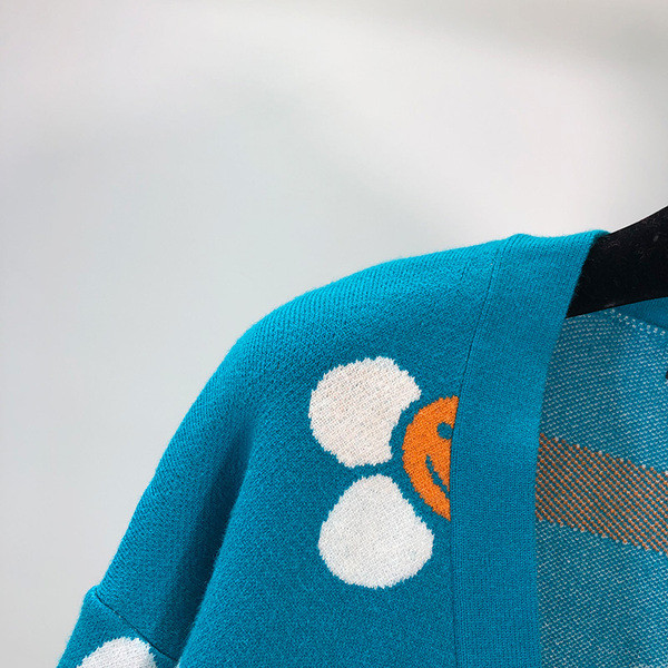 Cardigan de dama cu nasturi de culoare albastra