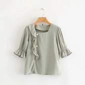 Rövid ujjú női blúz, két színben