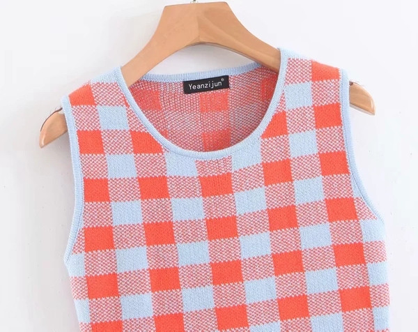 Alkalmi női kockás ruha új modellje