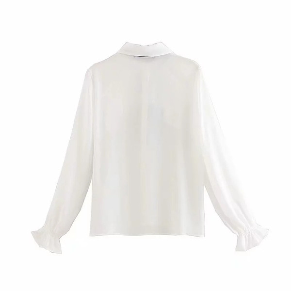 Camasa de dama eleganta model nou alb cu guler clasic