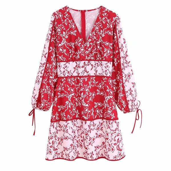 Mintás női hosszú ujjú ruha