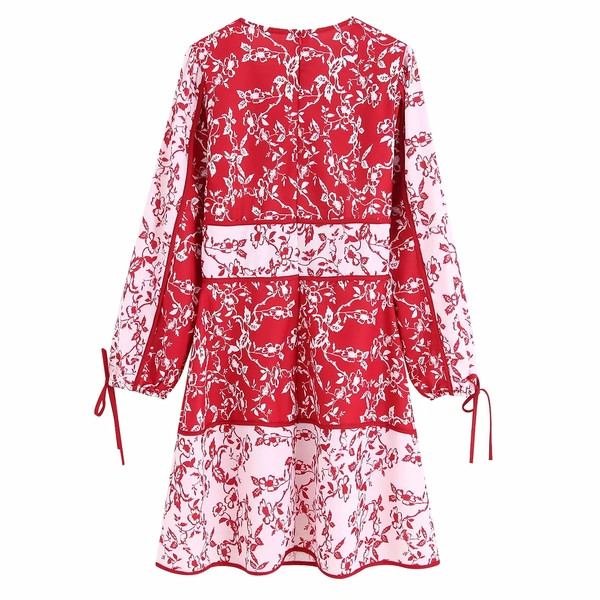 Mintás női hosszú ujjú ruha