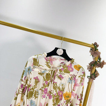 Virágmintás hosszú női ruha - szabású modell