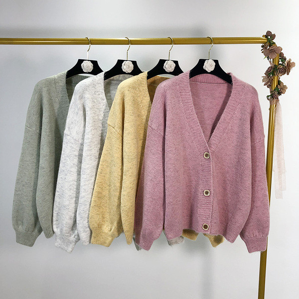 Cardigan dama cu nasturi - patru culori